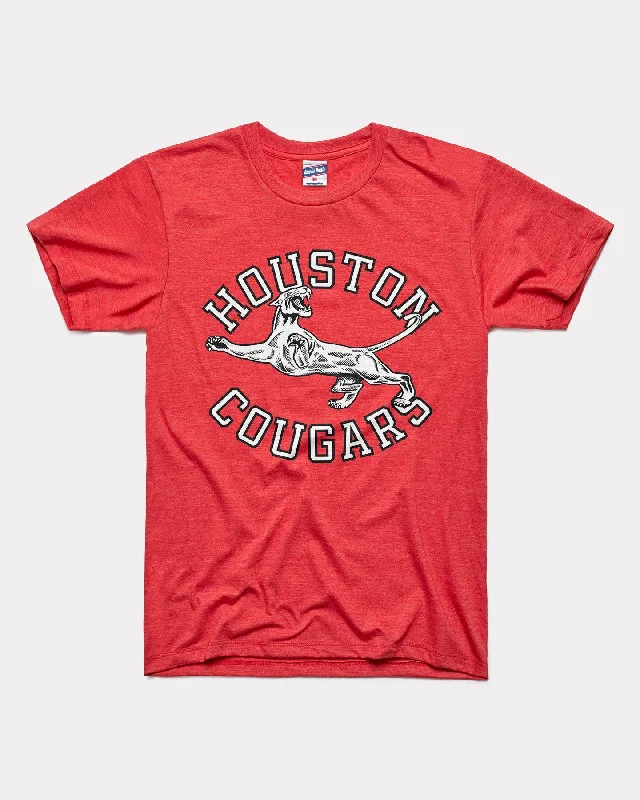 Leaping Cougar Houston Red T-Shirt