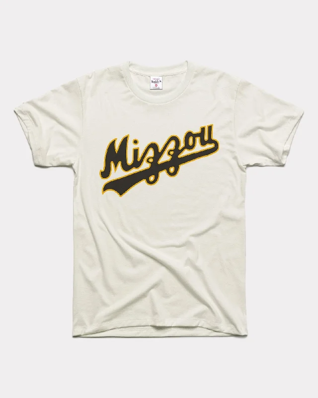 Mizzou Tigers Script Vintage White T-Shirt