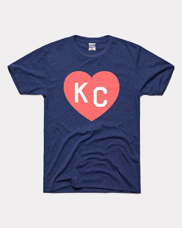 Navy & Pink KC Heart T-Shirt