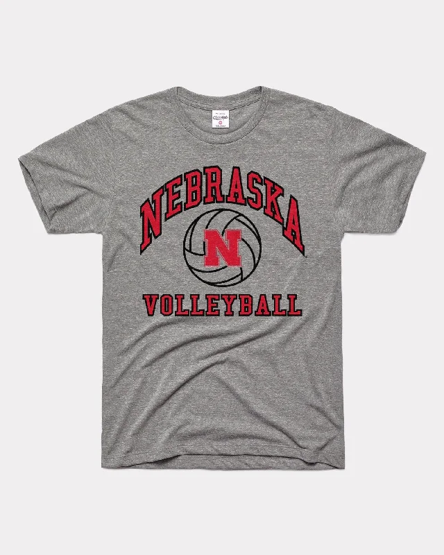 Nebraska Cornhuskers Volleyball Grey T-Shirt