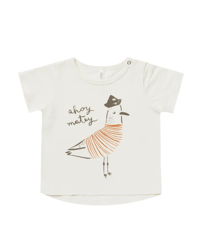 The Ahoy Basic Tee by Rylee + Cru - Ivory - BABY