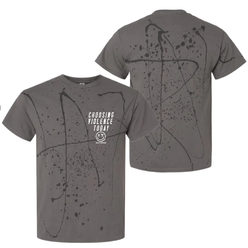 Gray Black Splatter