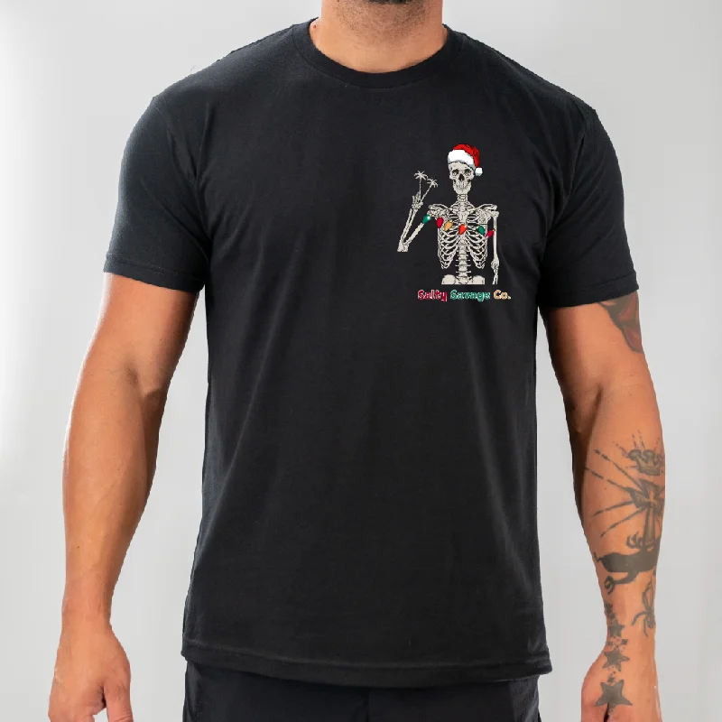 Salty Savage Unisex "Holiday Peace Skeleton" Tee | Basic