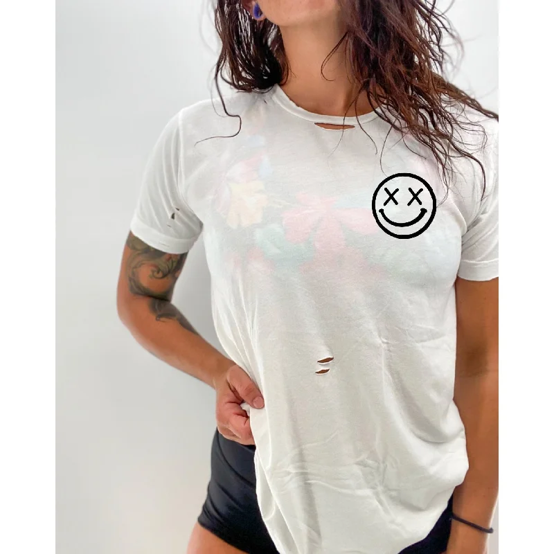 Salty Savage Unisex "OG Smile" Grunge Tee | Basic