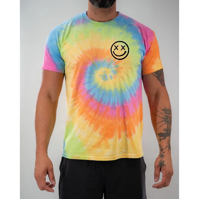 Salty Savage Unisex “OG Smile” Spiral Tie Dye Tee | Basic