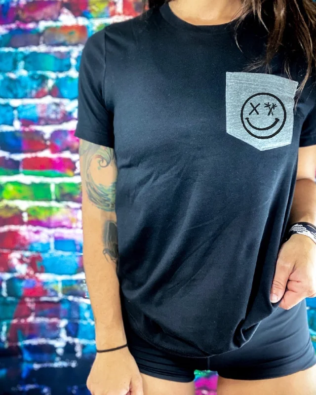 Salty Savage Unisex “Spliced Smile” Pocket Tee | Basic