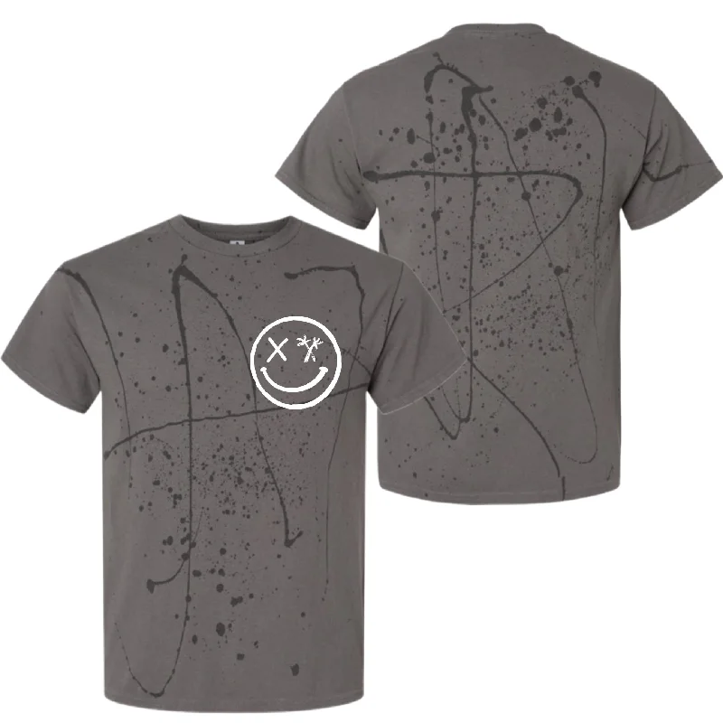 Gray Black Splatter