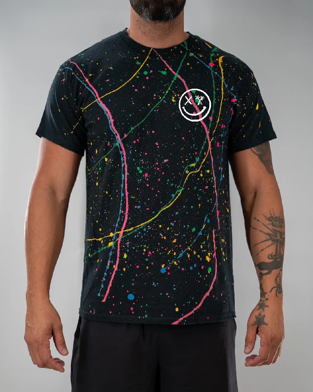 Savage Unisex "Spliced Smile" Paint Splatter Tee | Basic