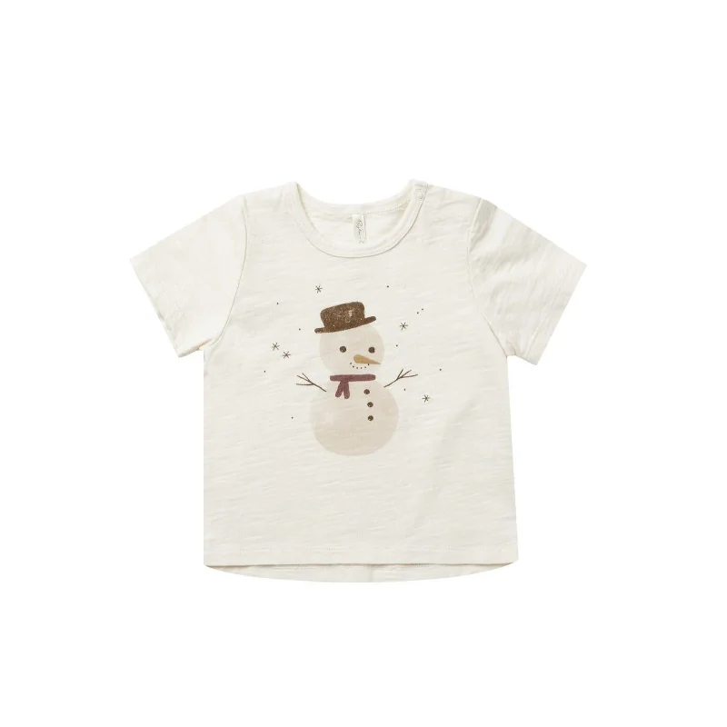 Rylee + Cru Basic Tee - Ivory Snowman